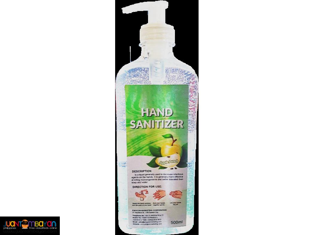 Hand Sanitizer 70% with Moisturizer Apple Punch 500mL Hand Pump bottle
