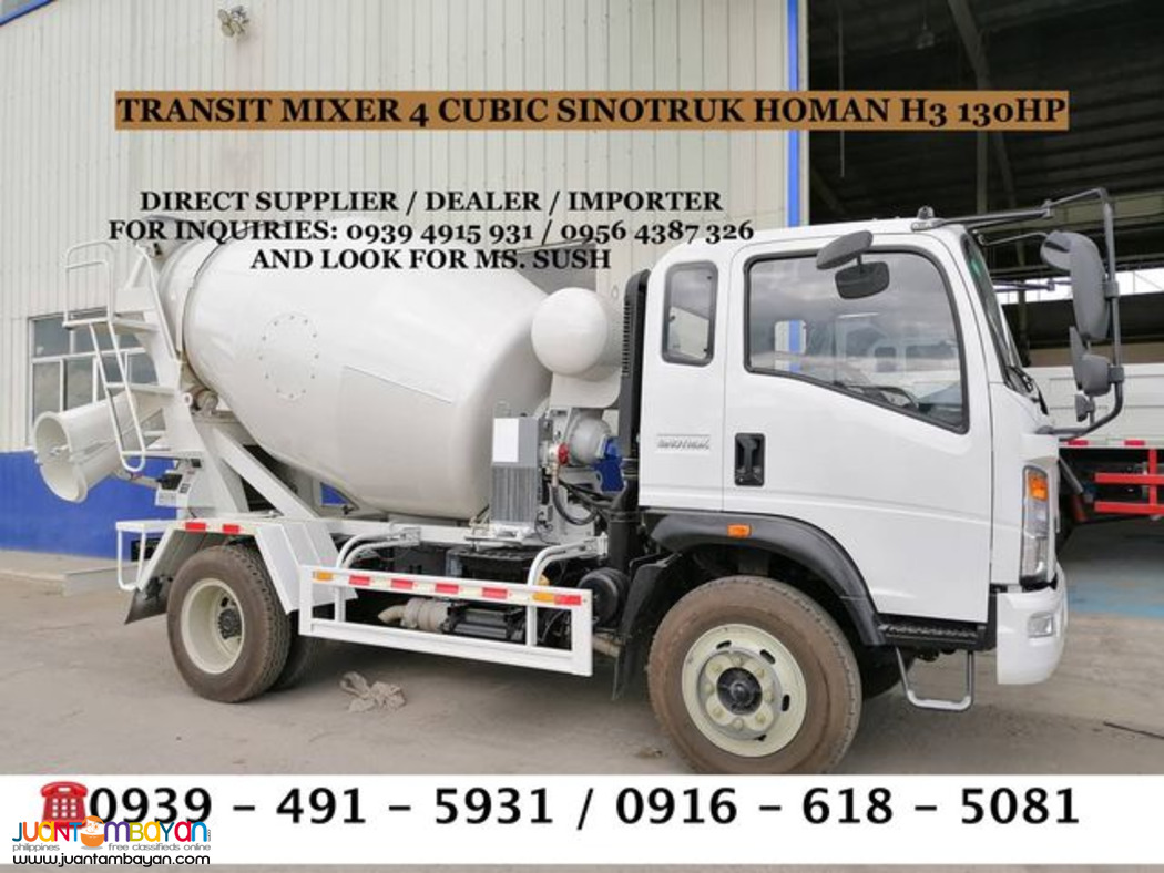6-wheeler Concrete Mixer / Transit Mixer Sinotruk Homan H5 