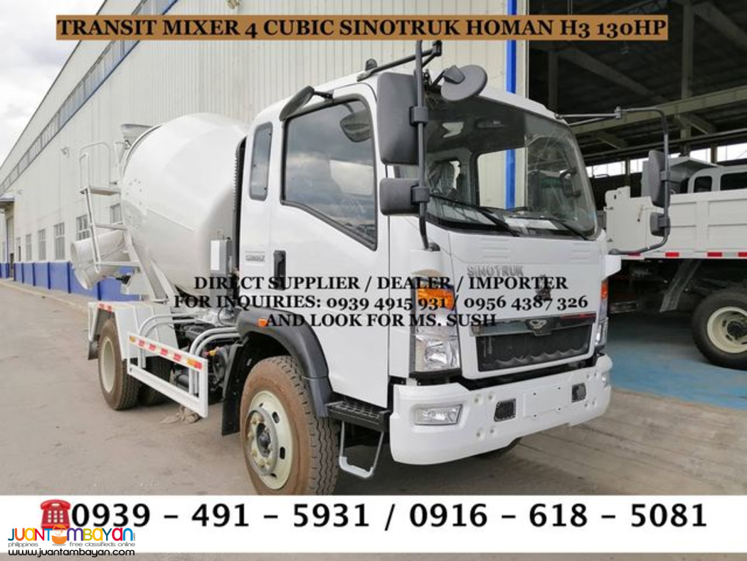 6-wheeler Concrete Mixer / Transit Mixer Sinotruk Homan H5 