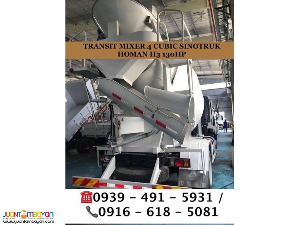 6-wheeler Concrete Mixer / Transit Mixer Sinotruk Homan H5 