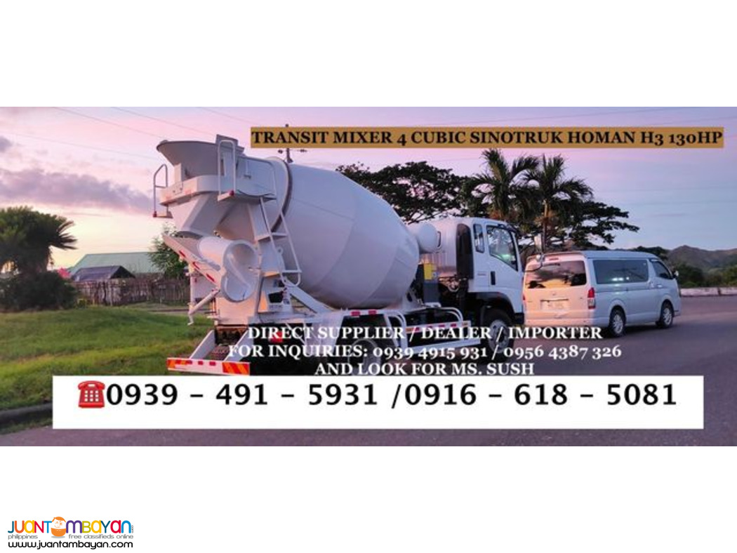 6-wheeler Concrete Mixer / Transit Mixer Sinotruk Homan H5 