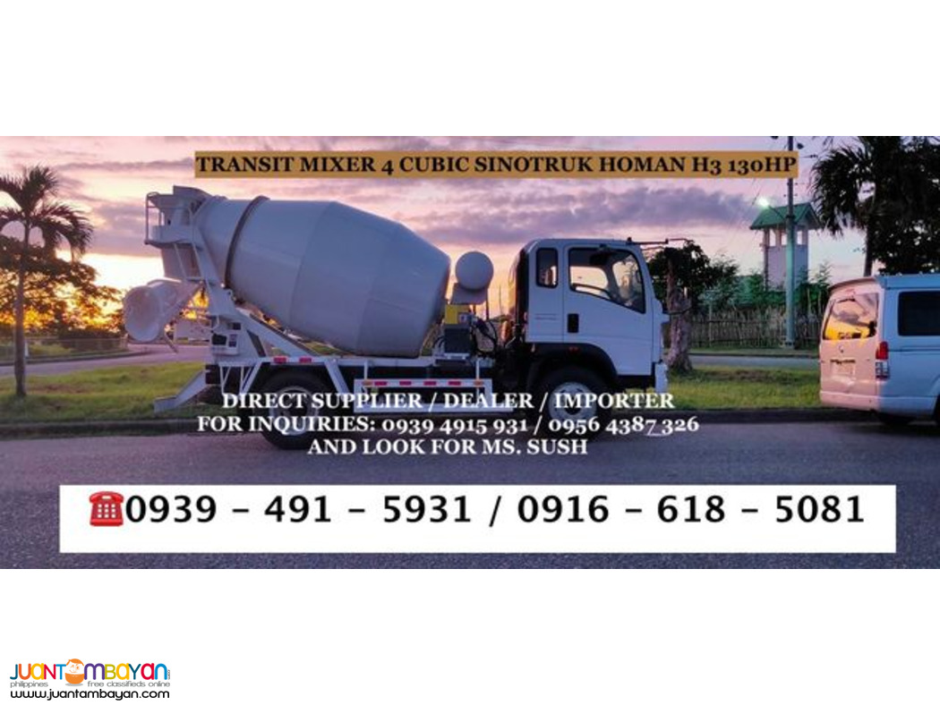6-wheeler Concrete Mixer / Transit Mixer Sinotruk Homan H5 