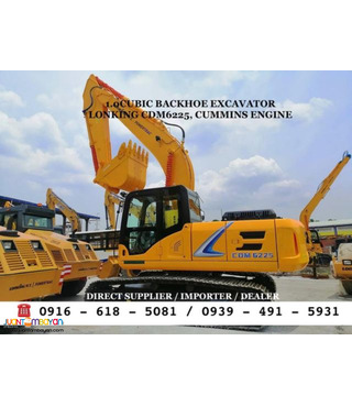 1.1cubic Backhoe excavator Cummins Engine Lonking CDM6225 