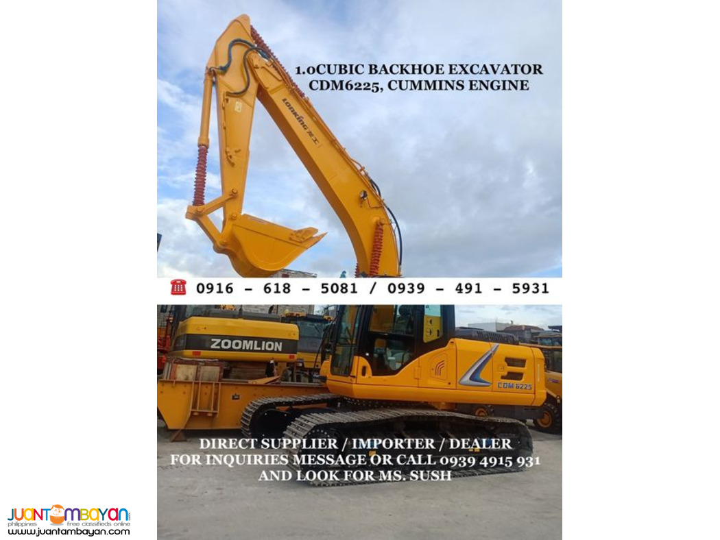 1.1cubic Backhoe excavator Cummins Engine Lonking CDM6225 