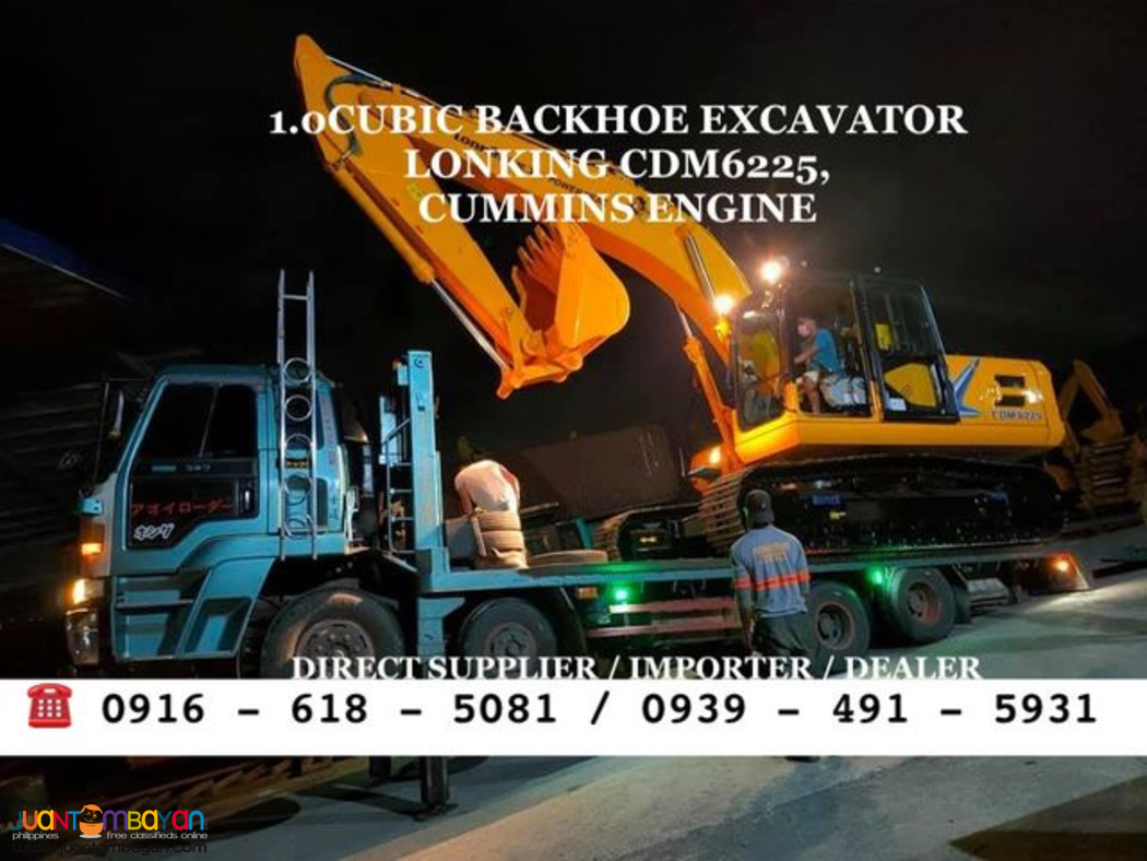 1.1cubic Backhoe excavator Cummins Engine Lonking CDM6225 