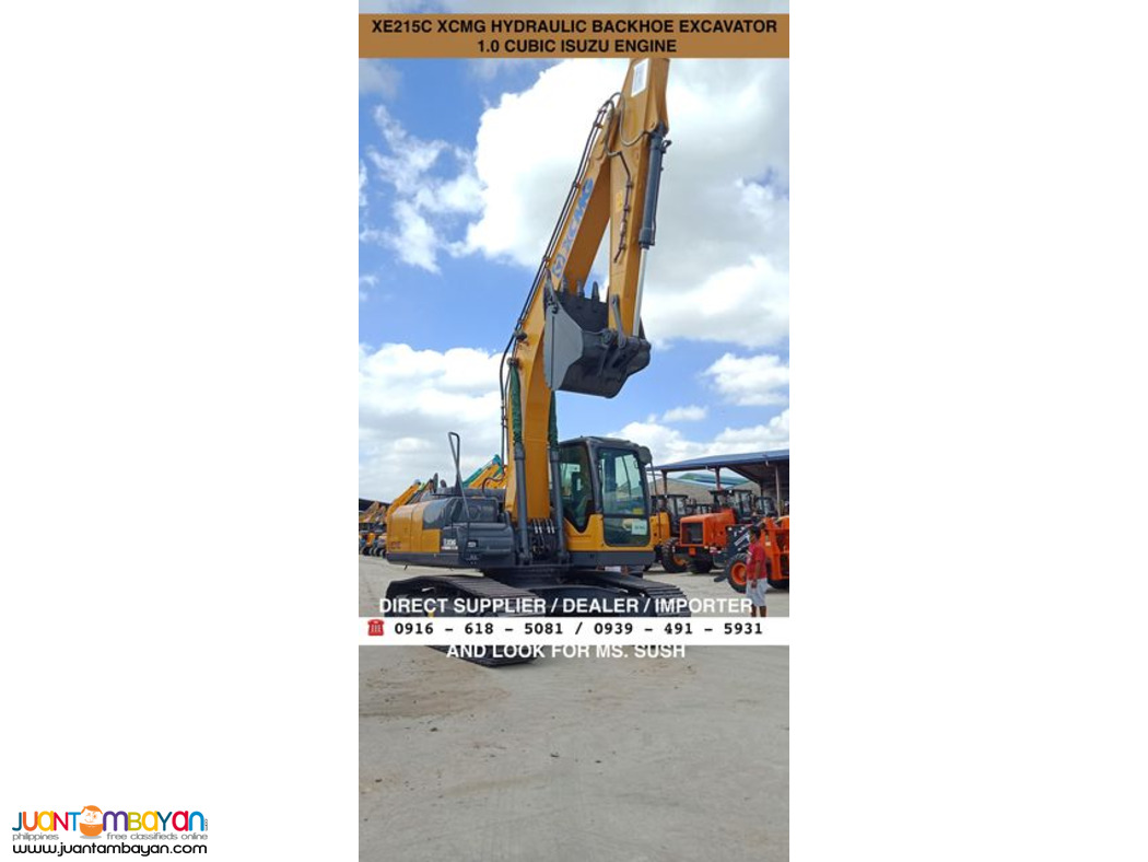 0.4 cubic Long Arm Backhoe excavator XCMG XE215CLL Isuzu Engine