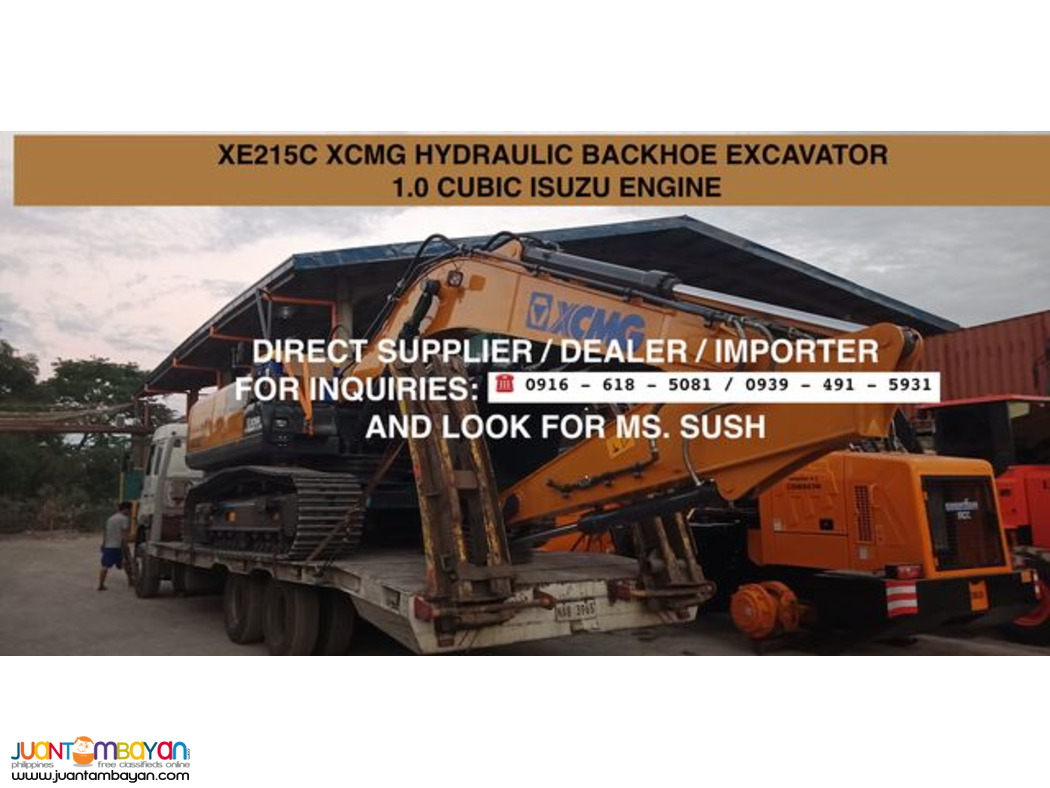 0.4 cubic Long Arm Backhoe excavator XCMG XE215CLL Isuzu Engine