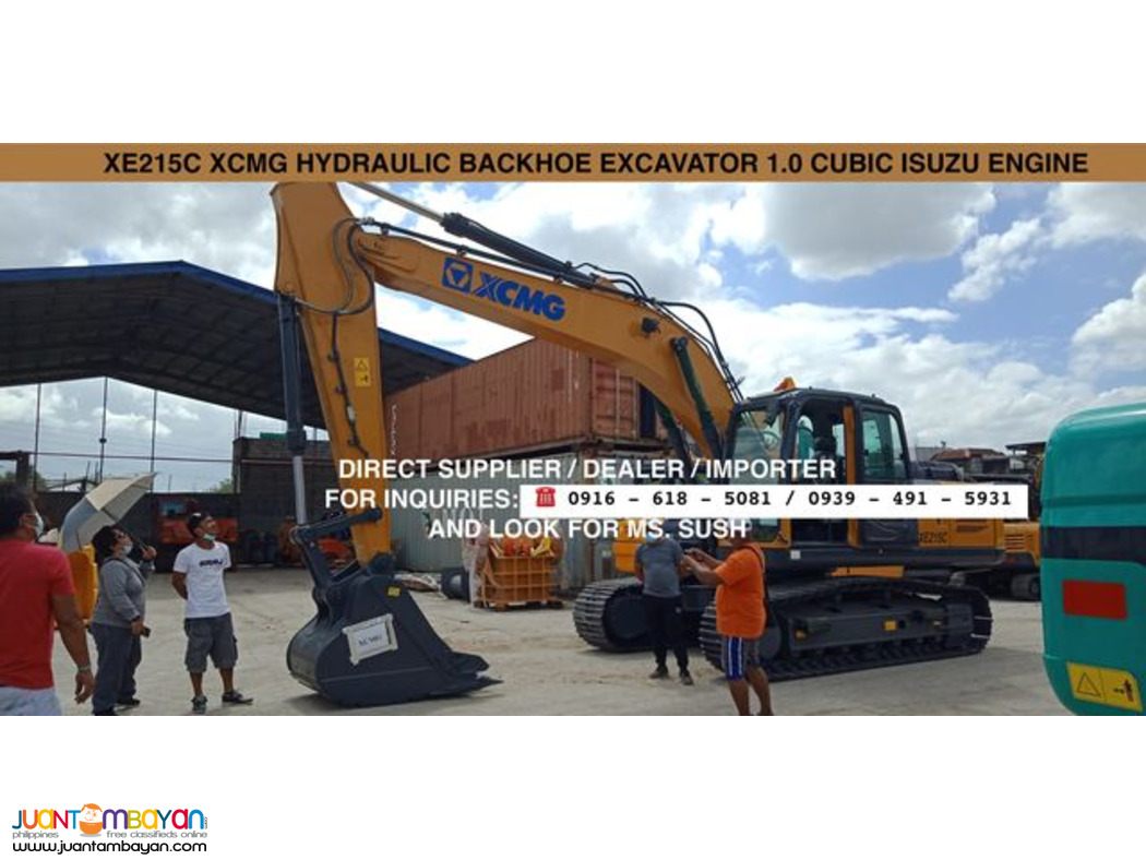 0.4 cubic Long Arm Backhoe excavator XCMG XE215CLL Isuzu Engine