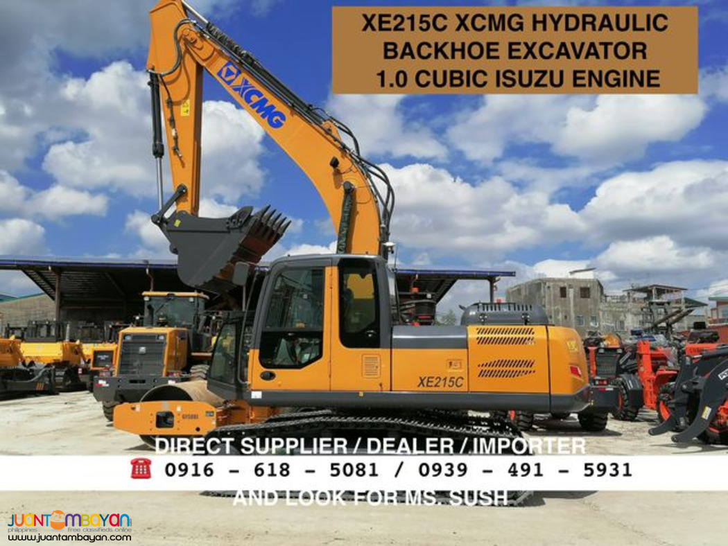 0.4 cubic Long Arm Backhoe excavator XCMG XE215CLL Isuzu Engine