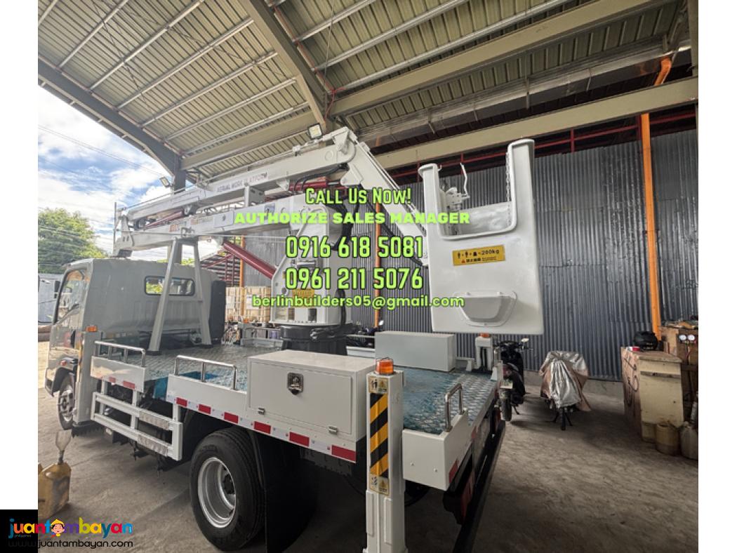 6 wheeler 14meters manlift truck with fiber basket brand new for sale