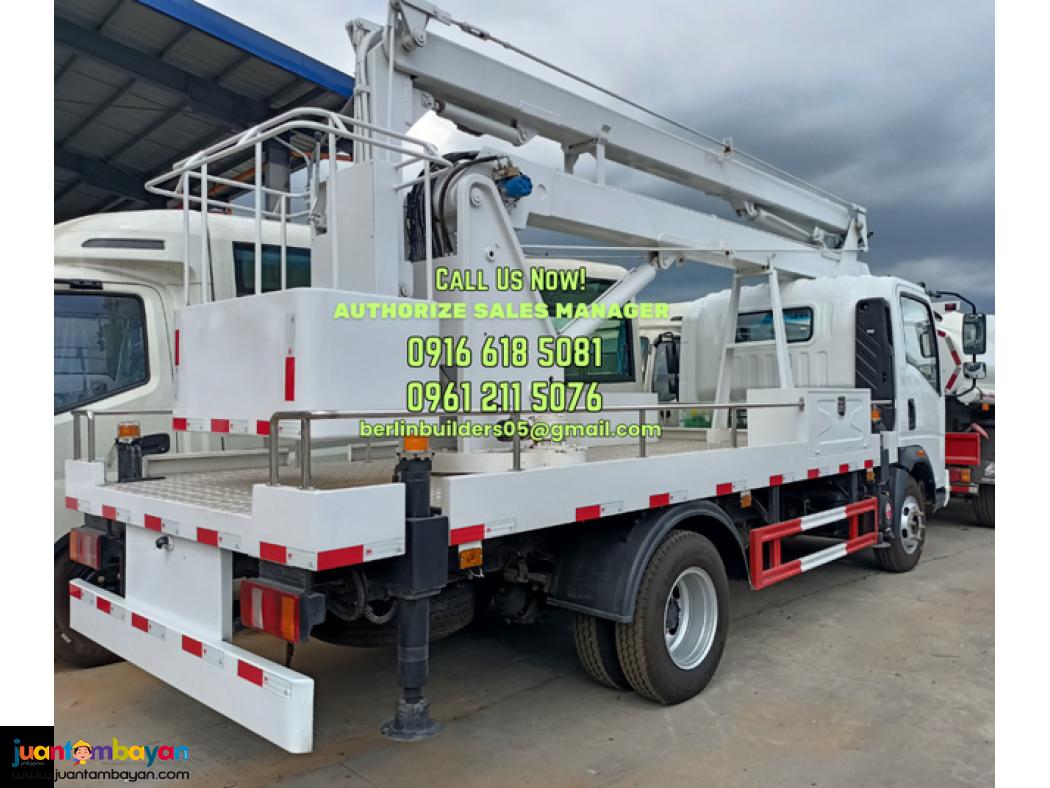 6 wheeler 14meters manlift truck with fiber basket brand new for sale