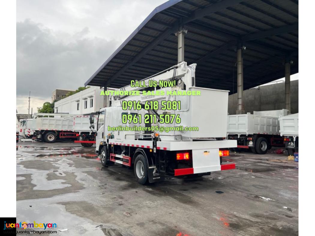 6 wheeler 14meters manlift truck with fiber basket brand new for sale