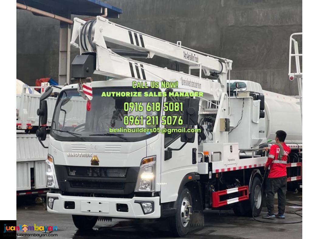 6 wheeler 14meters manlift truck with fiber basket brand new for sale