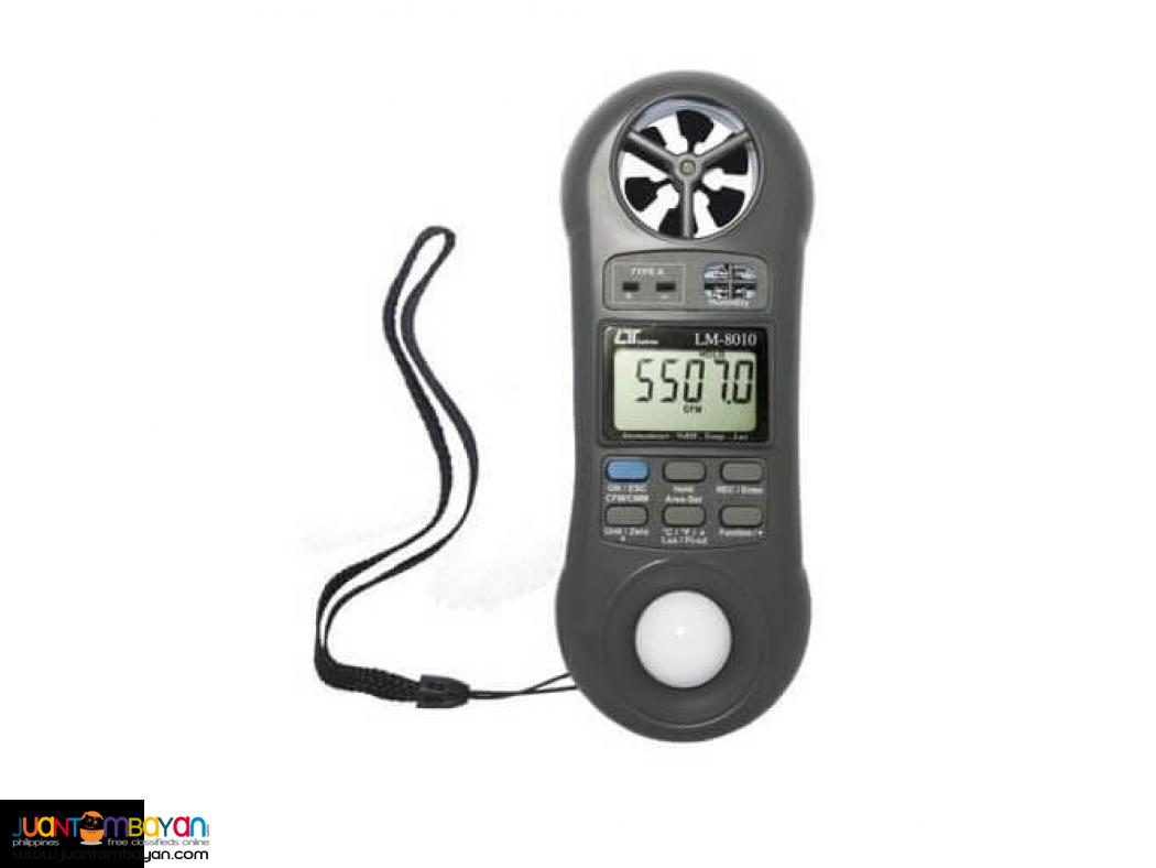 Environment Meter, Anemometer, Airflow Meter, Light Meter, LM-8010