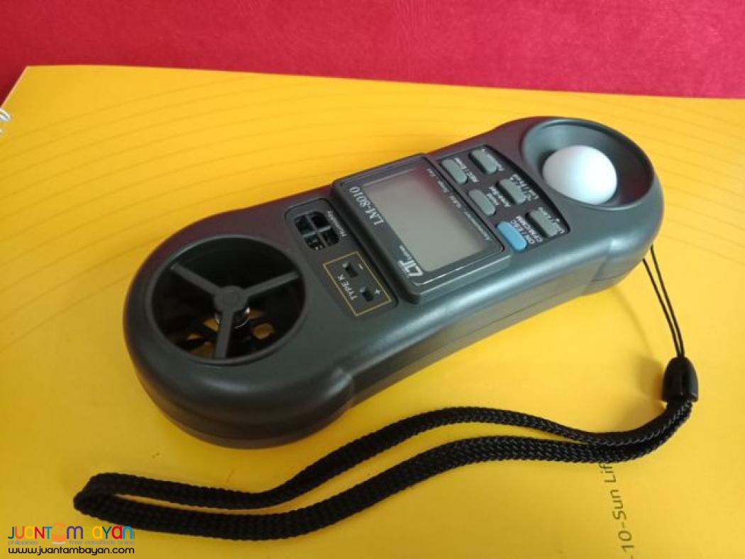 Environment Meter, Anemometer, Airflow Meter, Light Meter, LM-8010