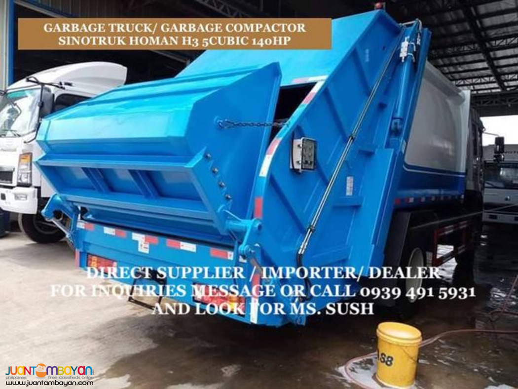 5CUBIC 6-WHEELER GARBAGE COMPACTOR SINOTRUK HOMAN H3