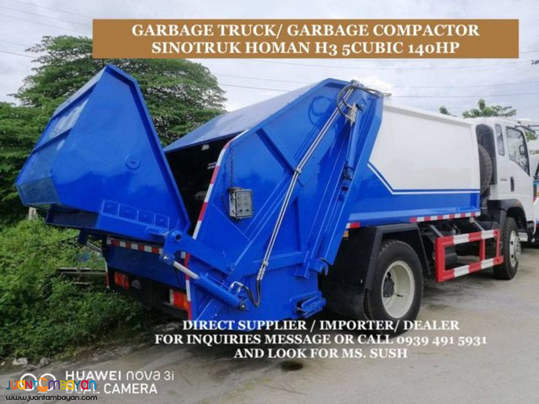 5CUBIC 6-WHEELER GARBAGE COMPACTOR SINOTRUK HOMAN H3