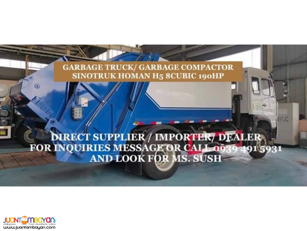5CUBIC 6-WHEELER GARBAGE COMPACTOR SINOTRUK HOMAN H3
