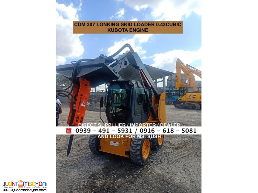 0.43CUBIC SKID LOADER LONKING CDM307 KUBOTA ENGINE