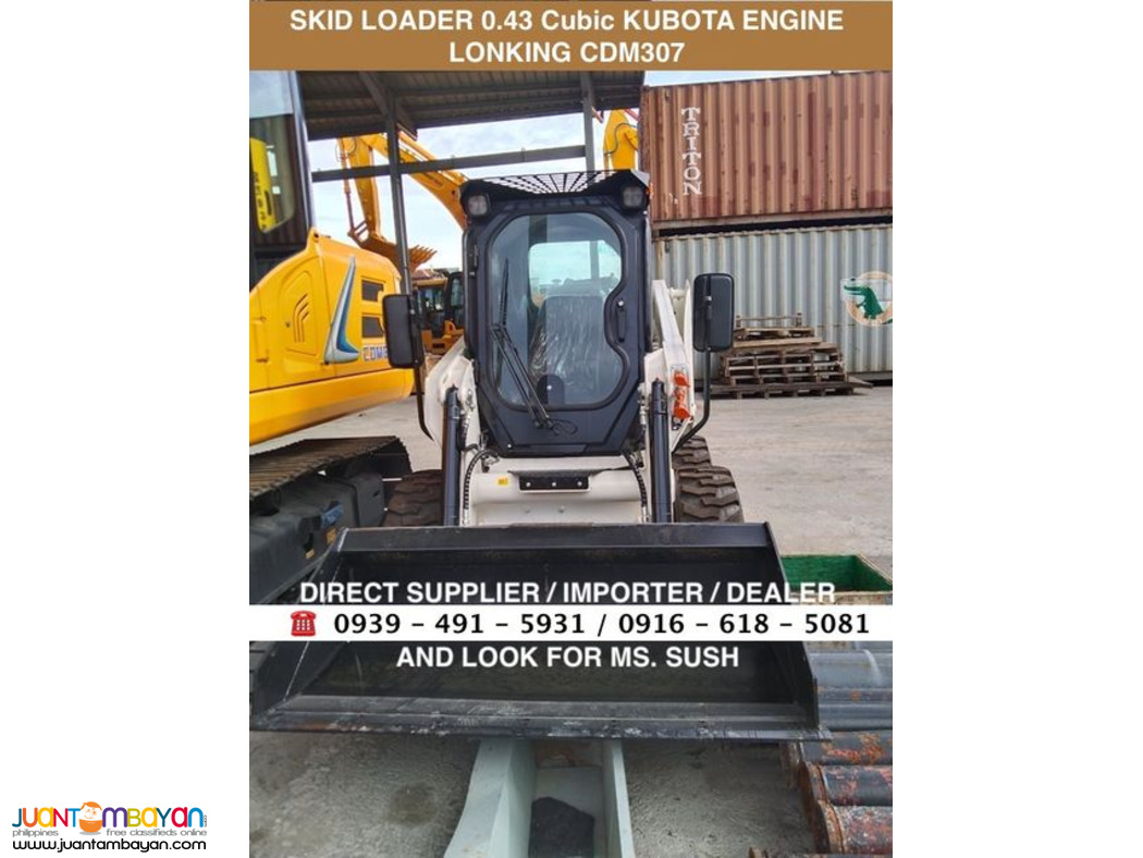 0.43CUBIC SKID LOADER LONKING CDM307 KUBOTA ENGINE