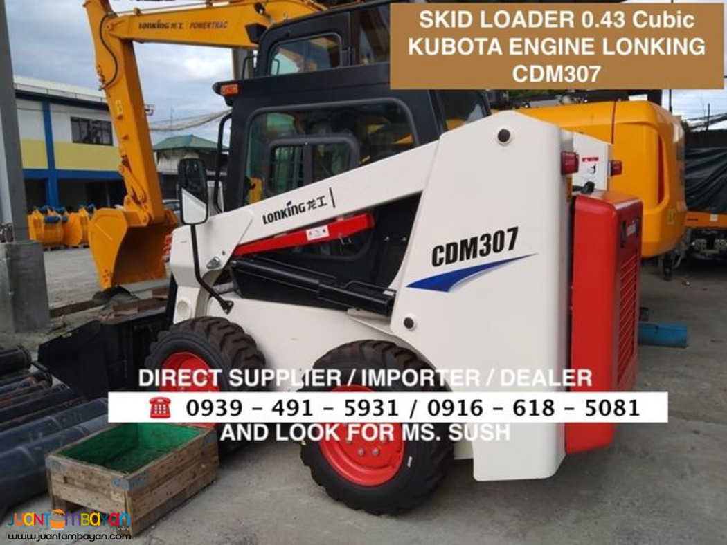 0.43CUBIC SKID LOADER LONKING CDM307 KUBOTA ENGINE