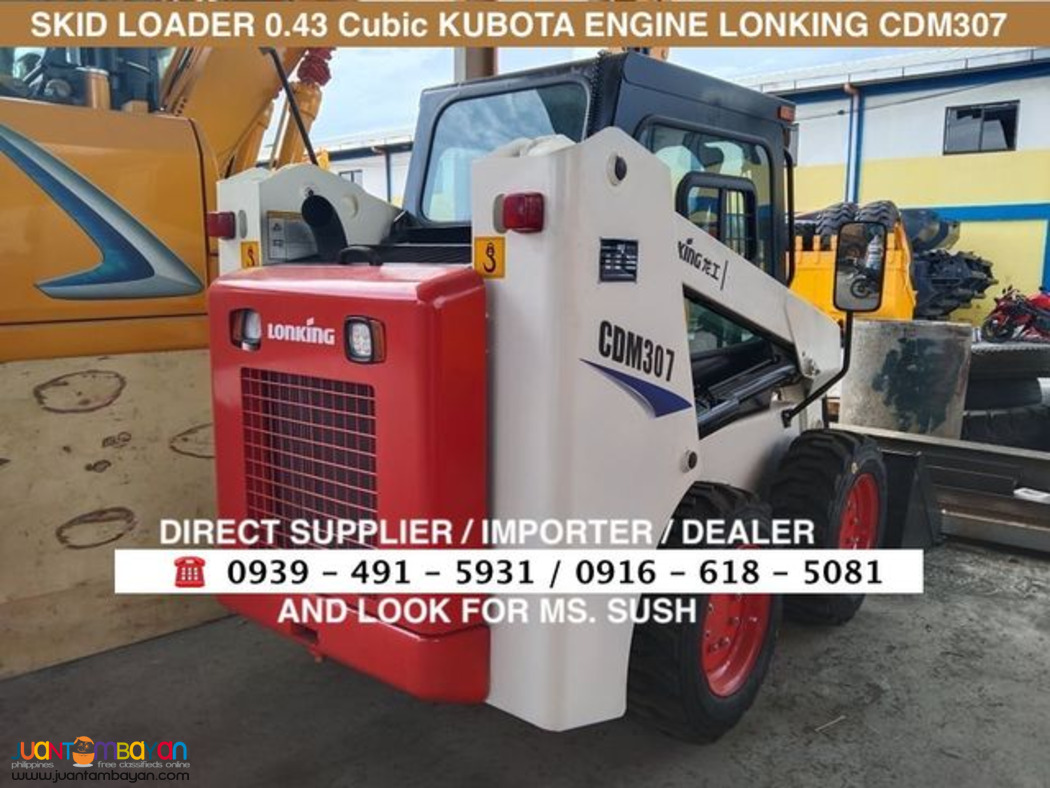 0.43CUBIC SKID LOADER LONKING CDM307 KUBOTA ENGINE