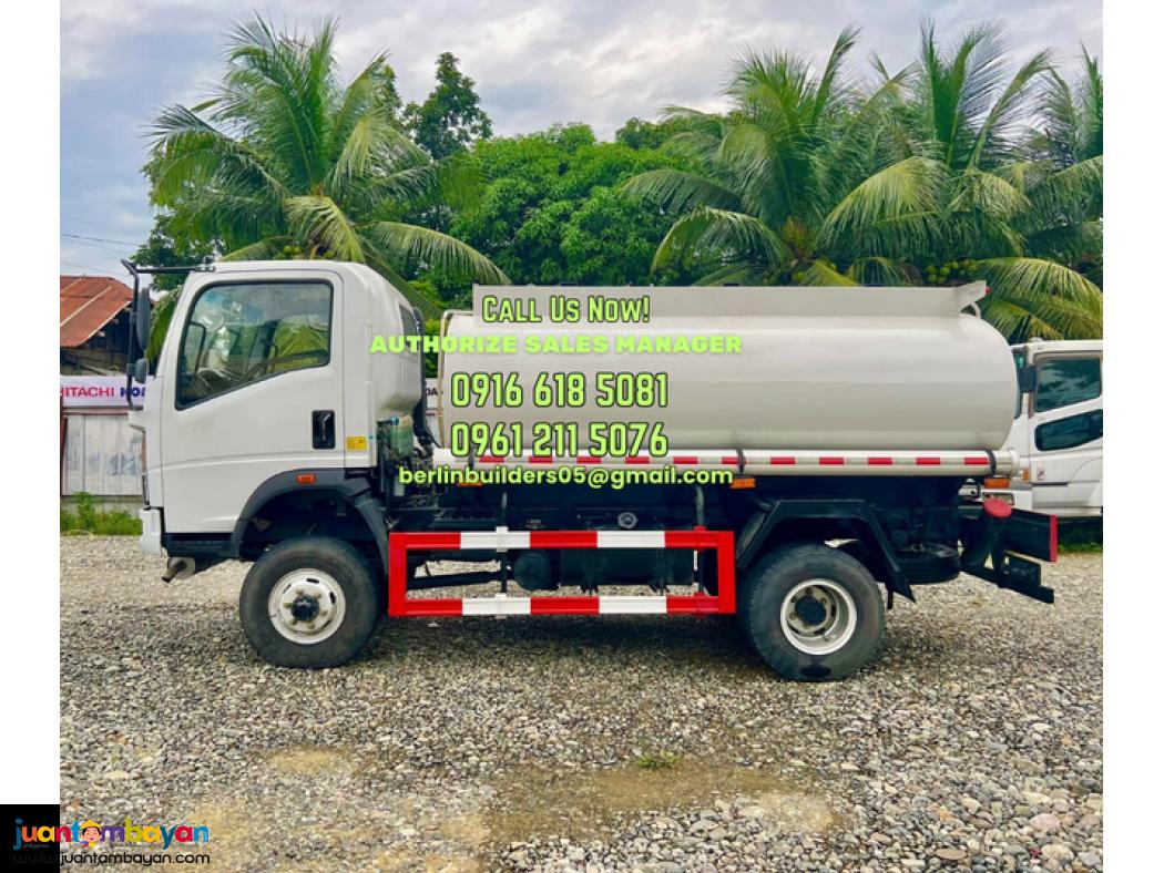 6 wheeler 6kl fuel truck sinotruk homan h3 brand new for sale