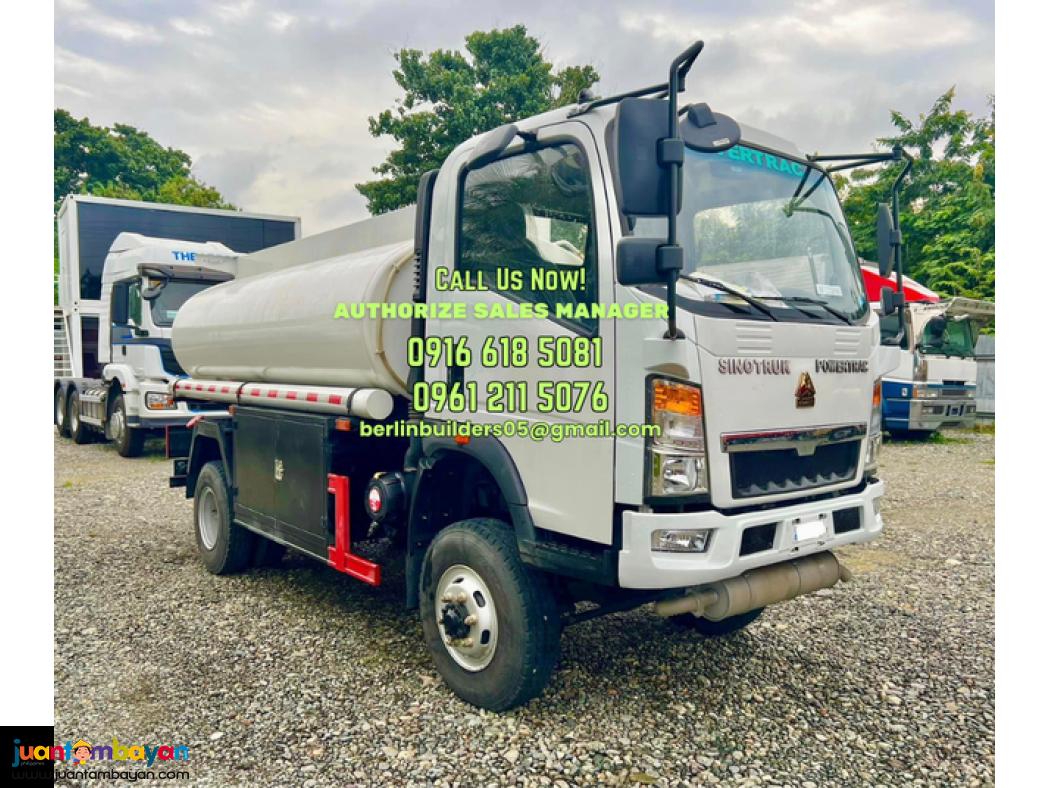 6 wheeler 6kl fuel truck sinotruk homan h3 brand new for sale