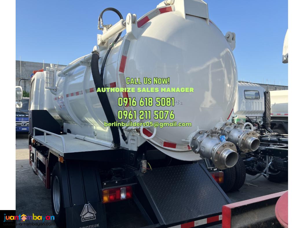 6 wheeler sewage truck 5kl/ 10kl sinotruk homan h5 brand new