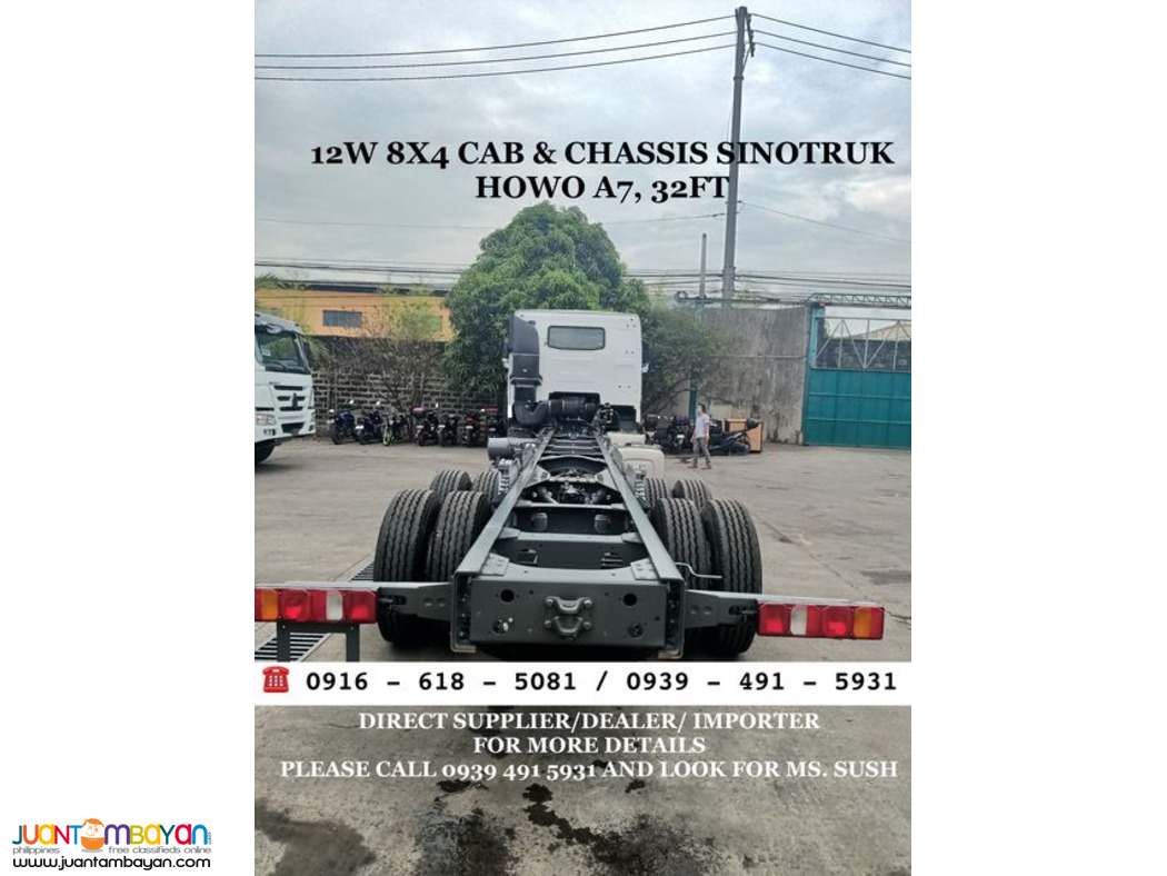 12Wheeler Cab & Chassis 32ft Sinotruk Howo A7 Brand New for sale