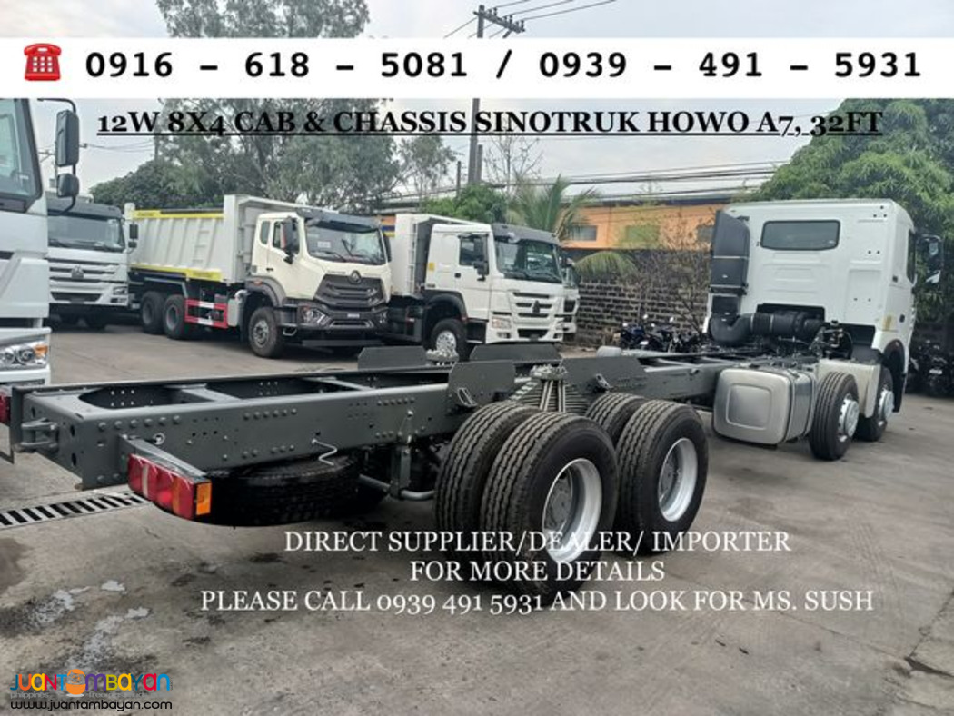 12Wheeler Cab & Chassis 32ft Sinotruk Howo A7 Brand New for sale