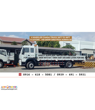 6-wheeler Cargo Boom Truck 17ft Sinotruk Homan H3 Brand New for sale