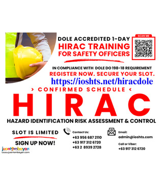 HIRAC Training Online Safety Officer Training DOLE SO3 SO2 SO1