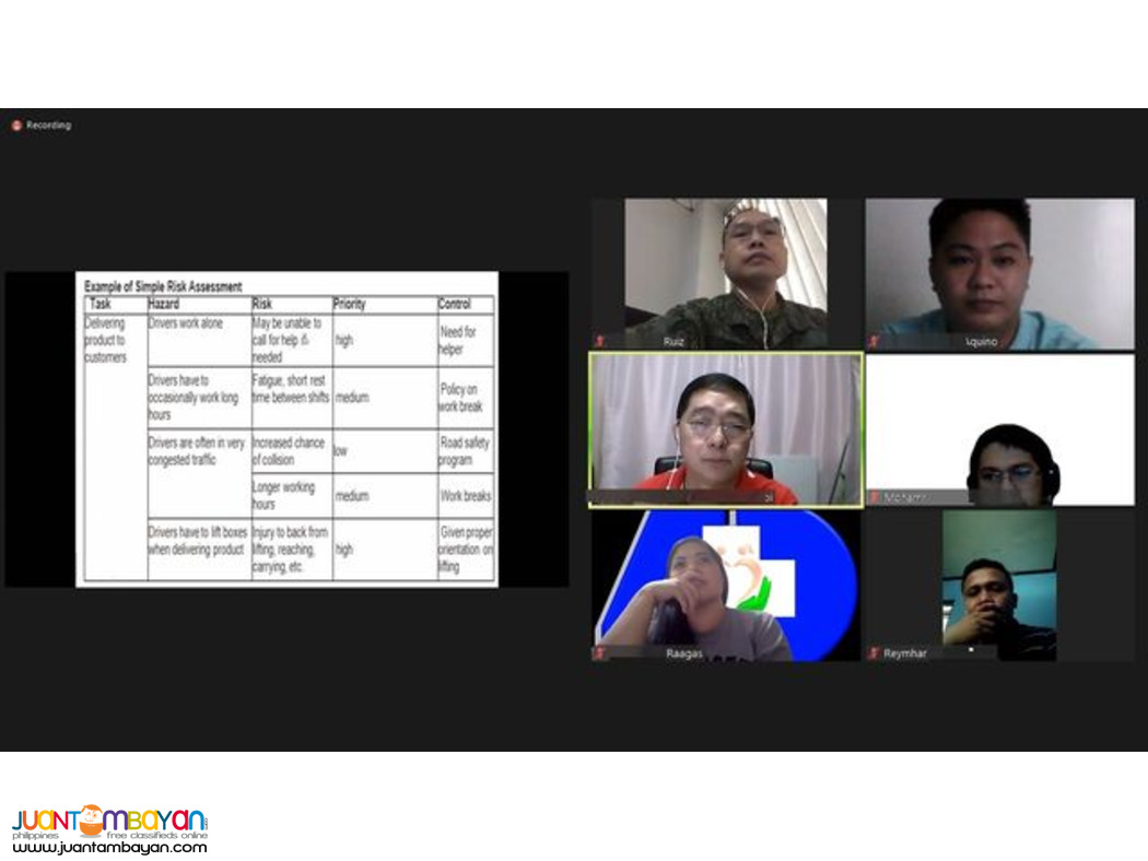 Inhouse HIRAC Training for Employees