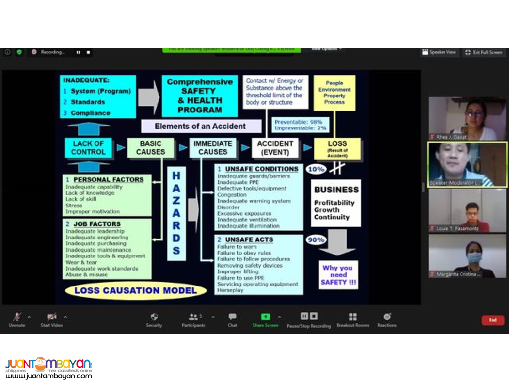 HIRAC Training Online Safety Officer Training DOLE SO3 SO2 SO1