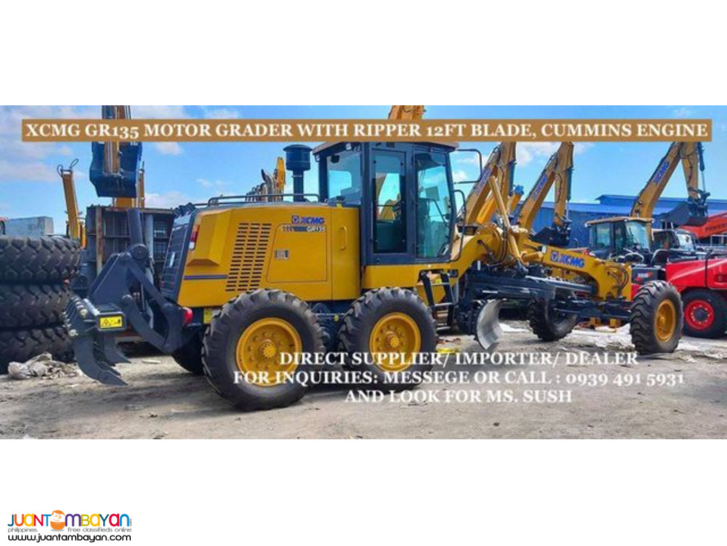 XCMG GR135 MOTOR GRADER WITH 12FT BLADE WITH RIPPER