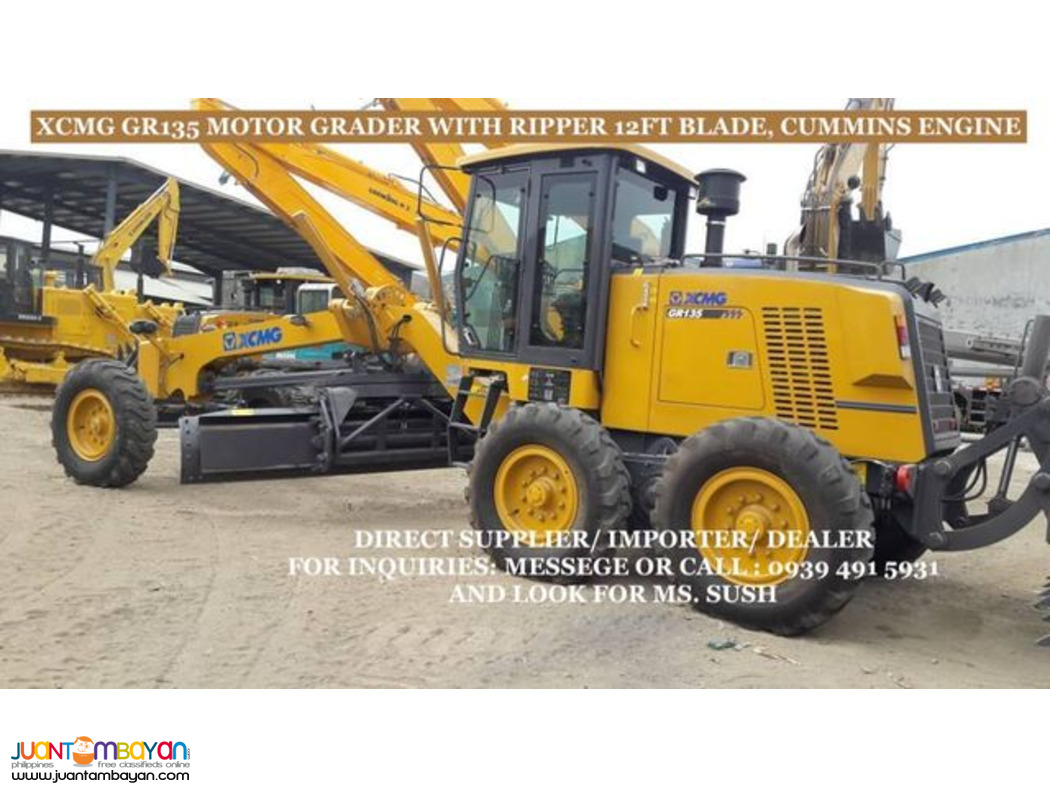 XCMG GR135 MOTOR GRADER WITH 12FT BLADE WITH RIPPER