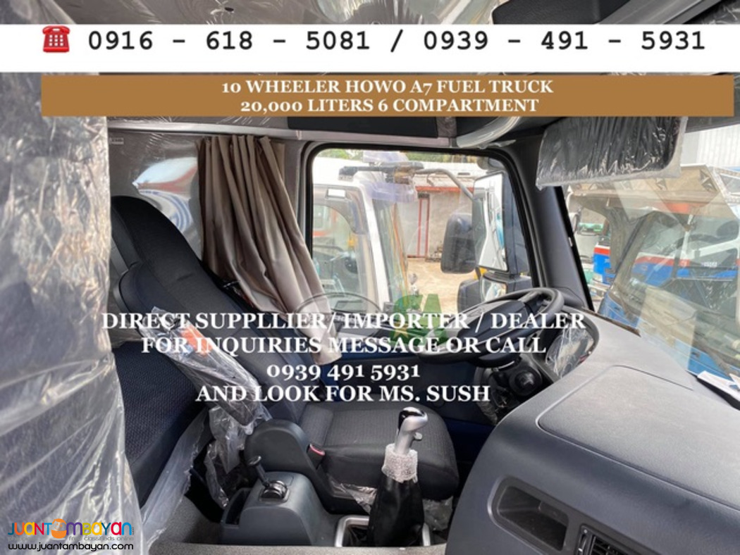 10-wheeler 20,000 liters fuel truck sinotruk howo a7 euro 2 & 4