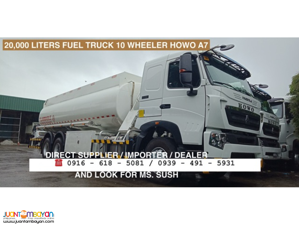 10-wheeler 20,000 liters fuel truck sinotruk howo a7 euro 2 & 4