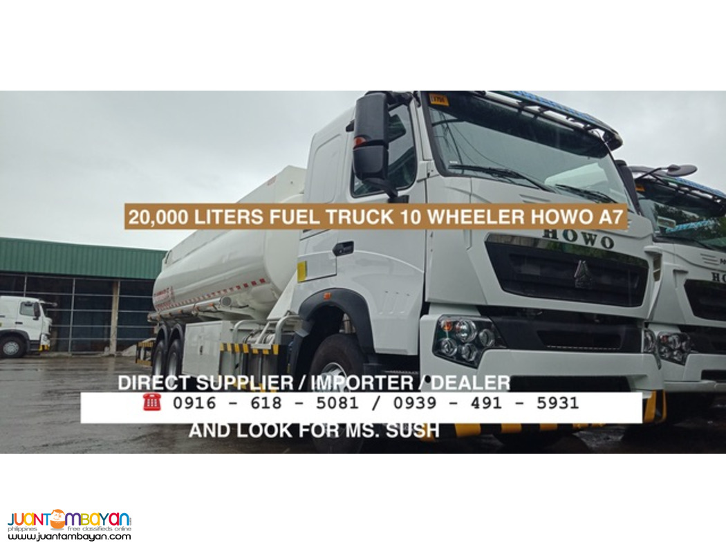 10-wheeler 20,000 liters fuel truck sinotruk howo a7 euro 2 & 4