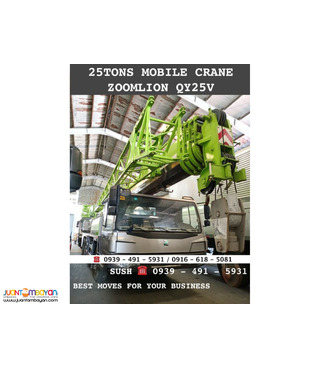 25tons 10-wheeler telescopic truck mounted mobile crane zoomlion