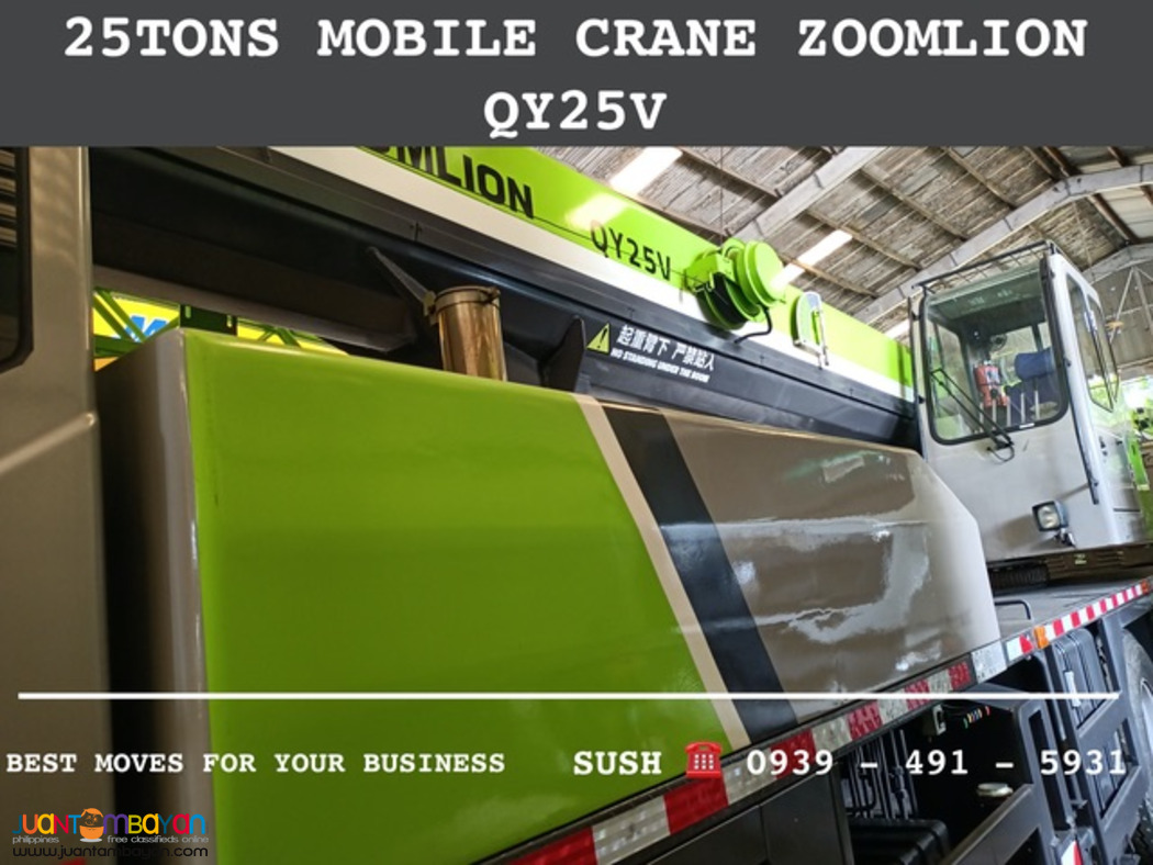25tons 10-wheeler telescopic truck mounted mobile crane zoomlion