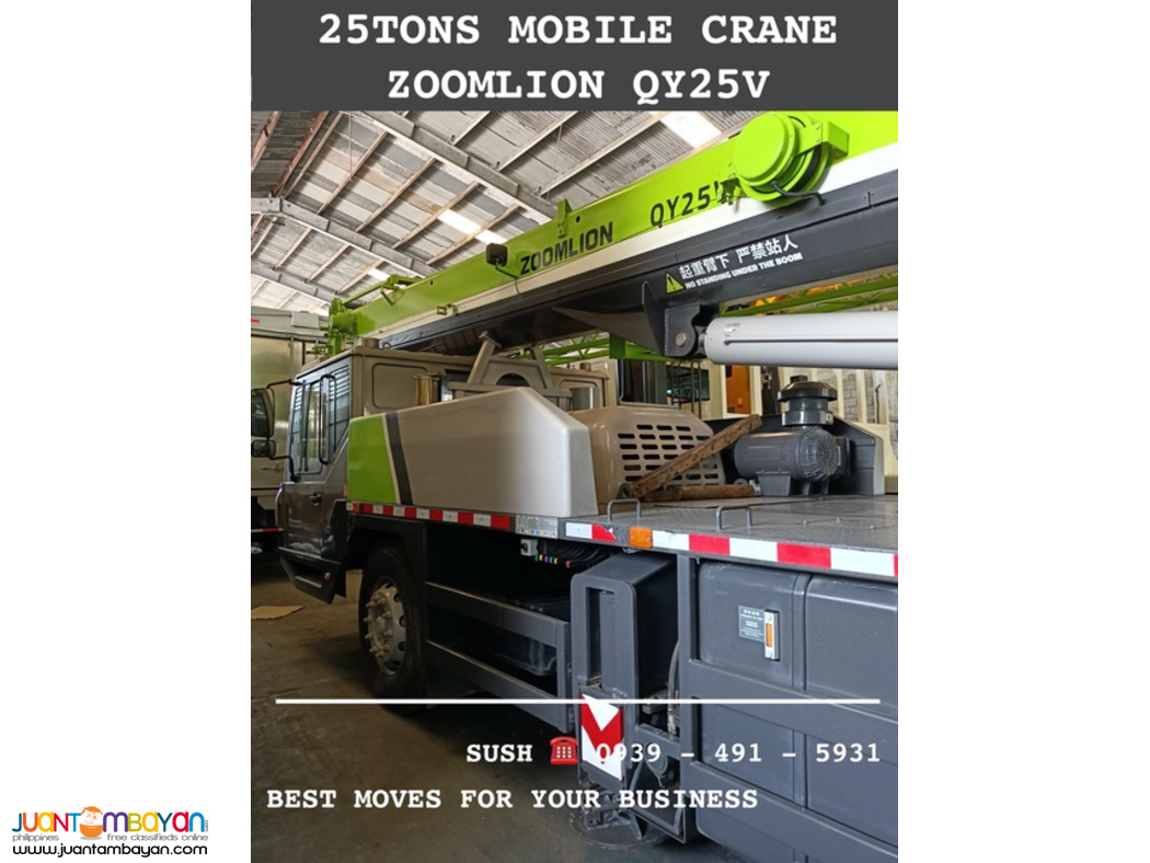 25tons 10-wheeler telescopic truck mounted mobile crane zoomlion