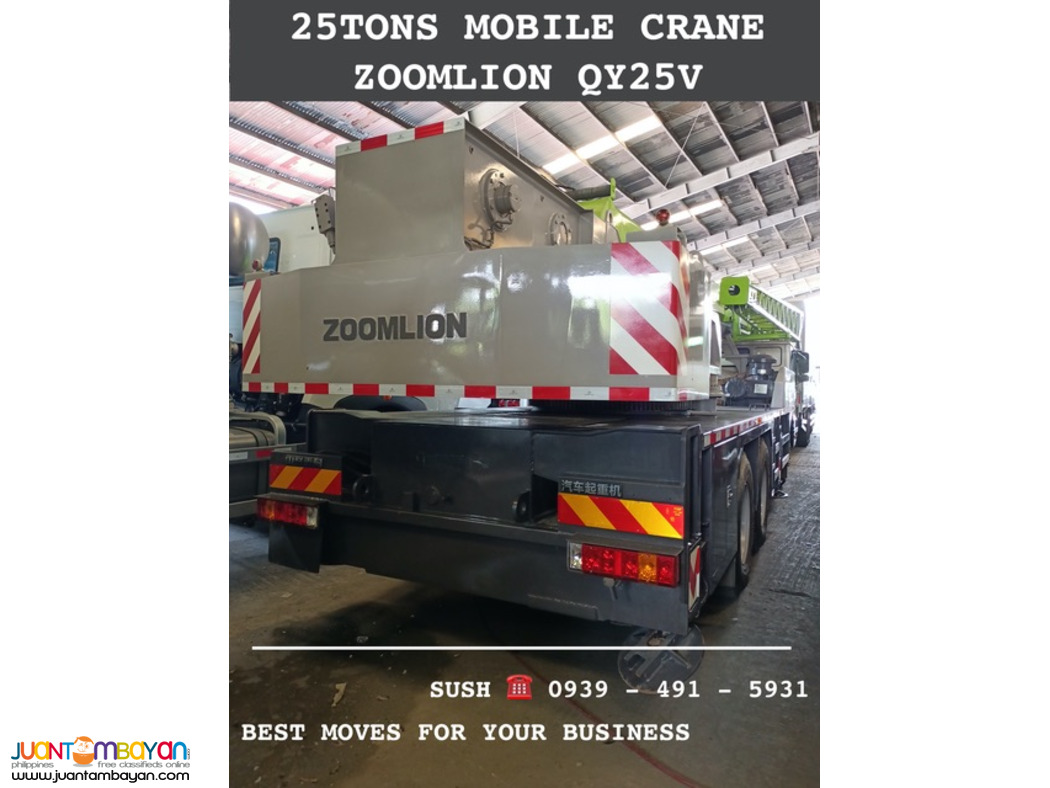 25tons 10-wheeler telescopic truck mounted mobile crane zoomlion