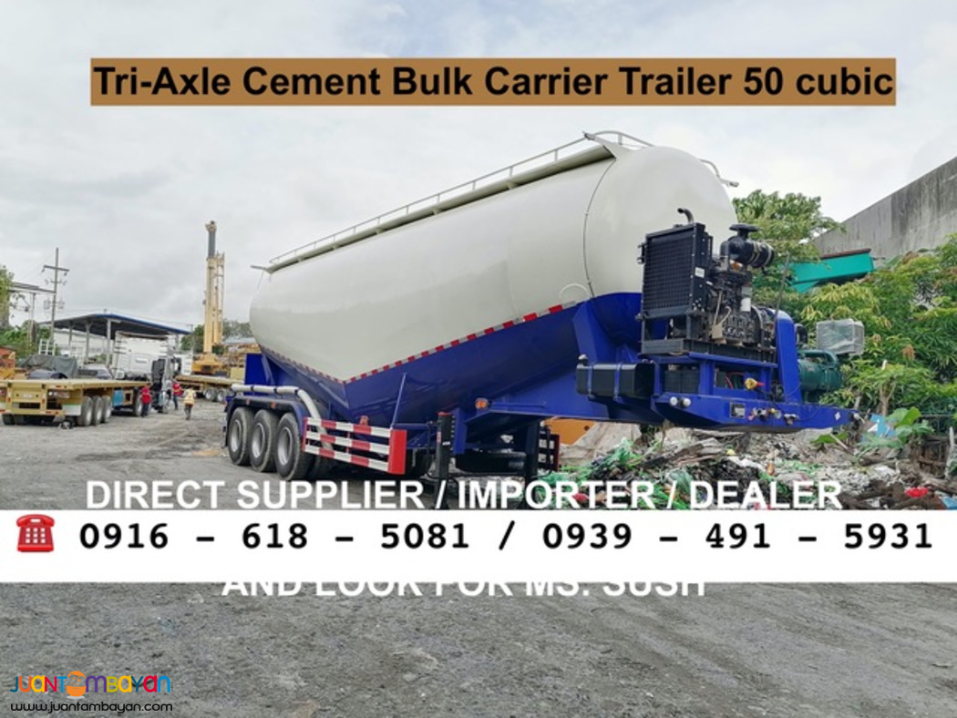 Cement BULK Carrier 50cbm tri axle 12-wheeler brand new for sale