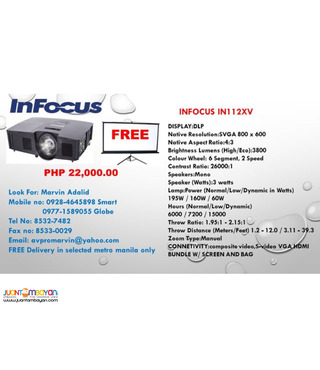 Infocus DLP Projector with Free Tripod Screen