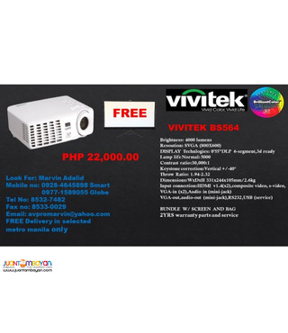 Vivitek DLP Projector with Free Screen