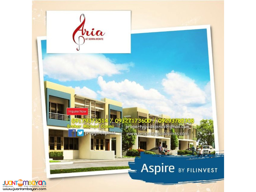 House and Lot For Sale in Cainta Rizal Aria at Serra Monte