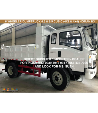 6 WHEELER 4.5 CUBIC DUMPTRUCK SINOTRUK HOMAN H3 4X2 & 4X4