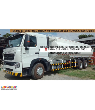 24,000 Liters Fuel truck 10-wheeler sinotruk howo a7 euro 2 & 4